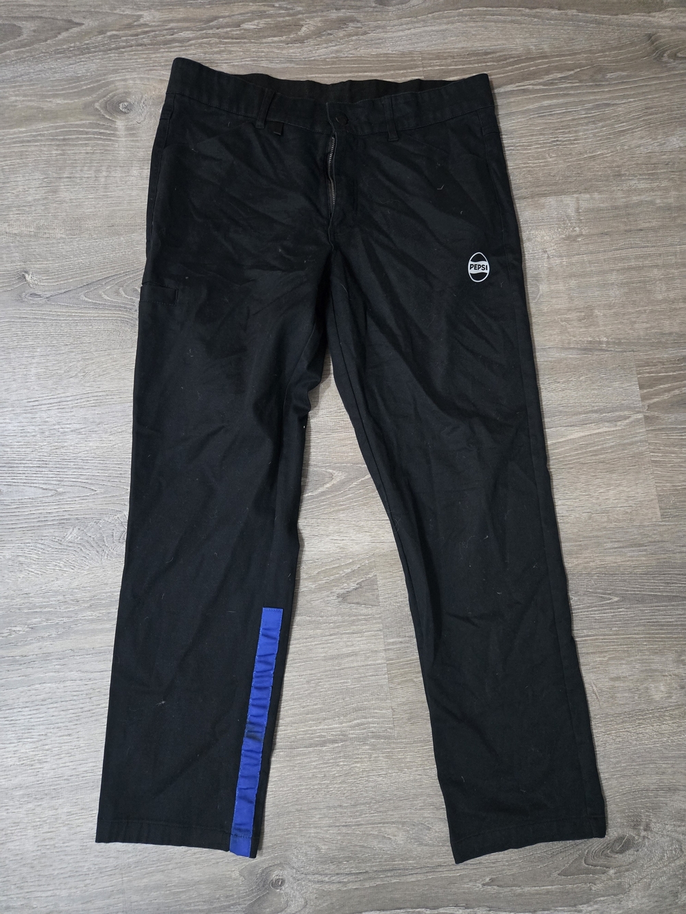 Pepsi Uniform Work Pants Men’s 34x30 Black Straight Leg Utility Pants Logo EUC
